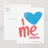 Ik hoor Aqua/Roze Briefkaart (Voorkant / Achterkant)