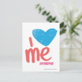 Ik hoor Aqua/Roze Briefkaart (Staand voorkant)