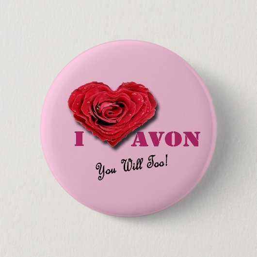 Ik hoor AVON ook. roze Button (Voorkant)