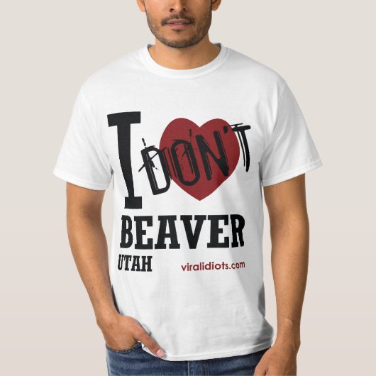 Ik hoor Beaver niet, Utah T-shirt (Voorkant)