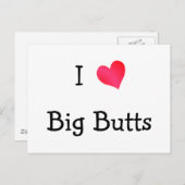 Ik hoor Big Butts Briefkaart (Voorkant / Achterkant)