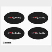Ik hoor Big papa Gifts Ovale Sticker (Vel)