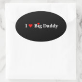 Ik hoor Big papa Gifts Ovale Sticker (Tas)
