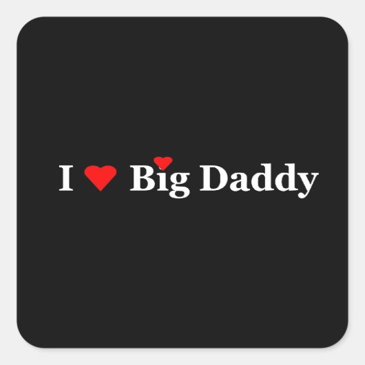 Ik hoor Big papa Gifts Vierkante Sticker (Voorkant)