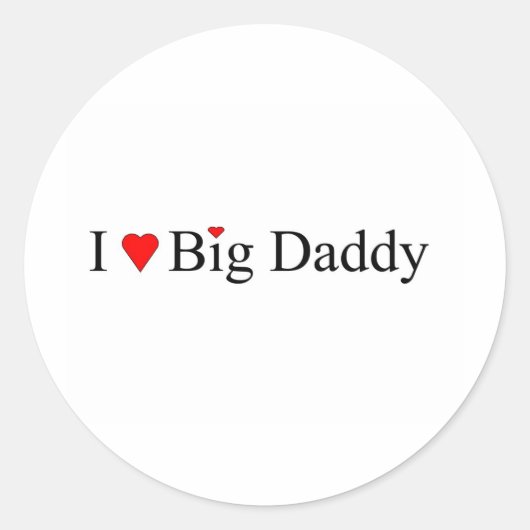 Ik hoor Big papa Ronde Sticker (Voorkant)