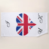 Ik hoor Britse Engelse vlag Strandlaken (Voorkant)