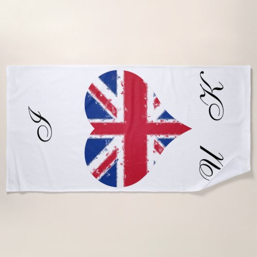 Ik hoor Britse Engelse vlag Strandlaken (Voorkant)