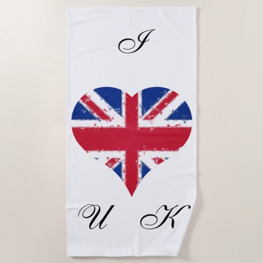 Ik hoor Britse Engelse vlag Strandlaken (Voorkant)