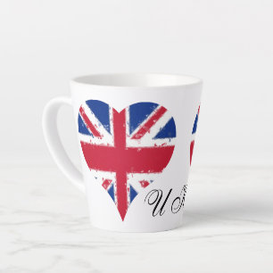 Ik hoor Britse vlag Groot Brittannië Latte Mok