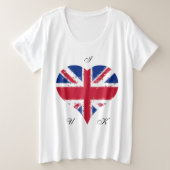 Ik hoor Britse vlag Jack Grote Maat T-shirt (Design voorkant)