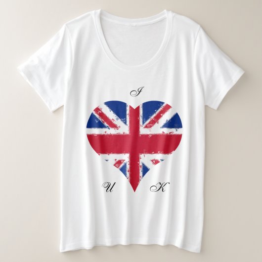 Ik hoor Britse vlag Jack Grote Maat T-shirt (Design voorkant)