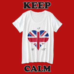 Ik hoor Britse vlag Jack Grote Maat T-shirt