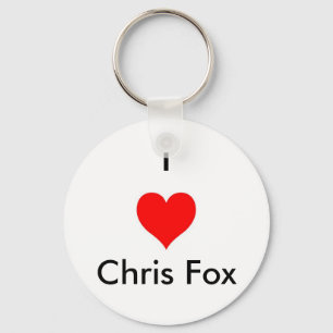 Ik hoor Chris Fox Sleutelhanger [White; Stijl 2]