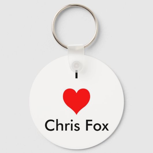 Ik hoor Chris Fox Sleutelhanger [White; Style 2] (Voorkant)