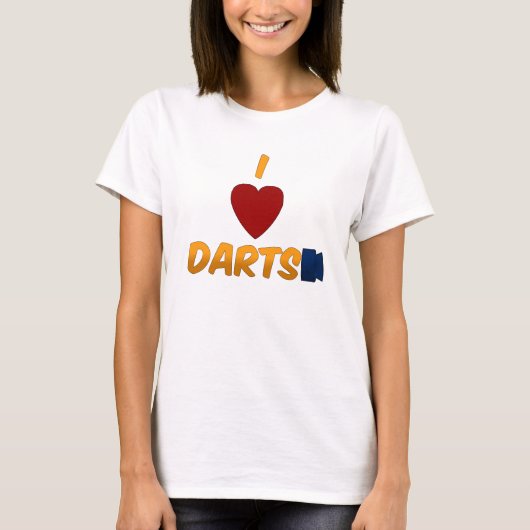 Ik hoor Darts Dames Babydoll T-shirt (Voorkant)