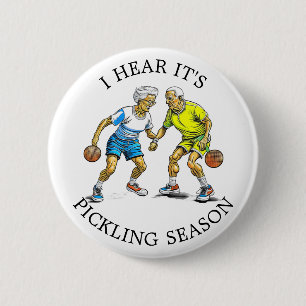 Ik hoor dat het beitenseizoen is Pickleball Humo Ronde Button 5,7 Cm