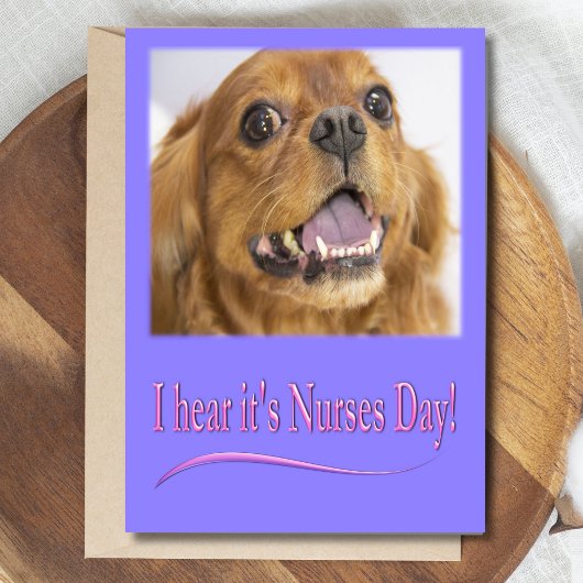Ik hoor dat het Verpleegstersdag is Cavalier King Kaart