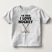 Ik Hoor Dat Ik van Hockey Houd Kinder Shirts (Voorkant)