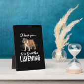 Ik hoor dat je geen Engelse Bulldog Gift luistert Fotoplaat (Zijkant)