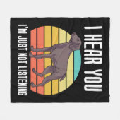 Ik hoor dat je Weimaraner niet luistert Fleece Deken (Voorkant (Horizontaal))