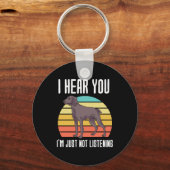 Ik hoor dat je Weimaraner niet luistert Sleutelhanger (Voorkant)