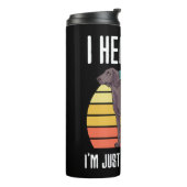 Ik hoor dat je Weimaraner niet luistert Thermosbeker (Gedraaid links)