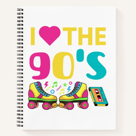 Ik hoor de 90S,  retro 90s outfit Notitieboek (Voorkant)