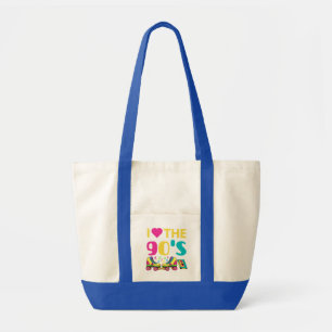 Ik hoor de 90S, retro 90s outfit Tote Bag