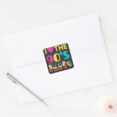 Ik hoor de 90S,  retro 90s outfit Vierkante Sticker (Envelop)