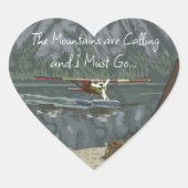 Ik hoor de bergen en de waterwegen hart sticker (Voorkant)