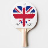 Ik hoor de Britse vlag Tafeltennisbatje (Voorkant)