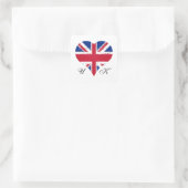 Ik hoor de Britse vlag Vierkante Sticker (Tas)