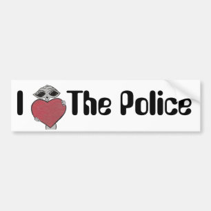 Ik hoor de politie Alien Bumpersticker