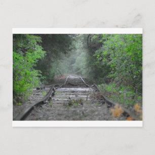 Ik hoor de trein een motorwagen briefkaart