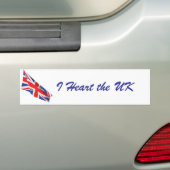 Ik hoor de vlag van het Verenigd Koninkrijk/de vla Bumpersticker (Op auto)