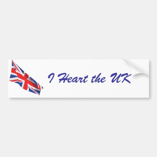 Ik hoor de vlag van het Verenigd Koninkrijk/de vla Bumpersticker (Voorkant)