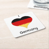 Ik hoor Duitse vlag Kartonnen Onderzetters (Schuin)