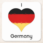 Ik hoor Duitse vlag Kartonnen Onderzetters (Voorkant)