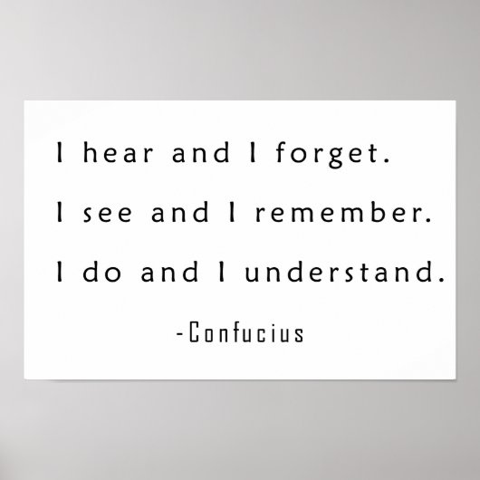 Ik hoor en vergeet het. poster (Voorkant)