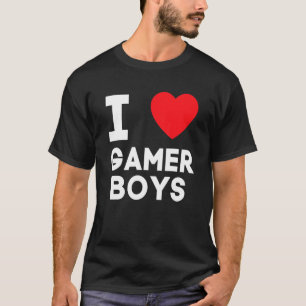 Ik hoor gamer jongens van wie ik hou van gamer jon t-shirt