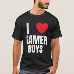 Ik hoor gamer jongens van wie ik hou van gamer jon t-shirt