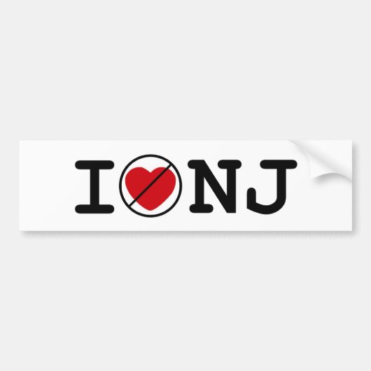 Ik hoor geen New Jersey Bumpersticker (Voorkant)
