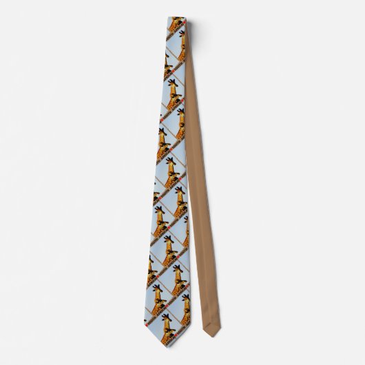 Ik hoor Giraffes in Zuid-Afrika Blauwe Sky Stropdas (Voorkant)