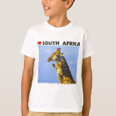 Ik hoor Giraffes in Zuid-Afrika Blauwe Sky T-shirt (Voorkant)