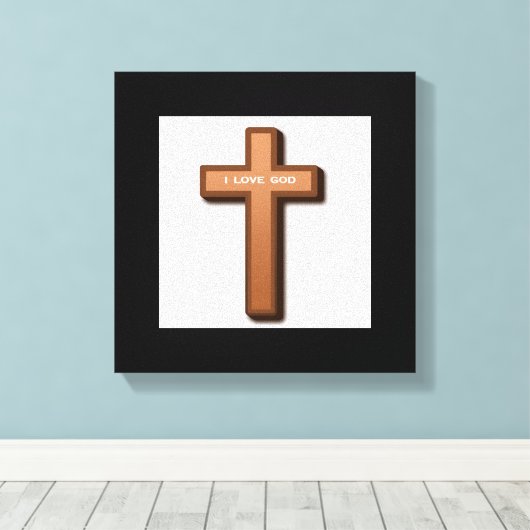 "IK HOOR GOD" KROSS CANVAS AFDRUK (Insitu (Houten vloer))