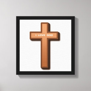 "IK HOOR GOD" KROSS CANVAS AFDRUK