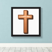 "IK HOOR GOD" KROSS CANVAS AFDRUK (Insitu (Houten vloer))