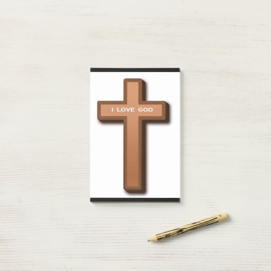 "IK HOOR GOD" KROSS POST-IT® NOTES (Op bureau)