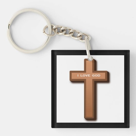 "IK HOOR GOD" KROSS SLEUTELHANGER (Voorkant)