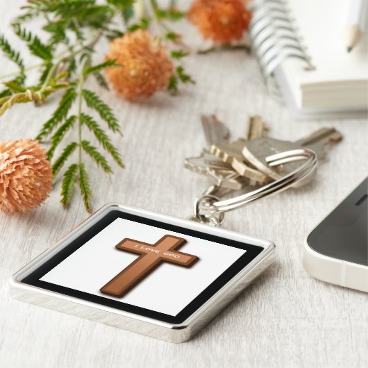 "IK HOOR GOD" KROSS SLEUTELHANGER (Zijkant)